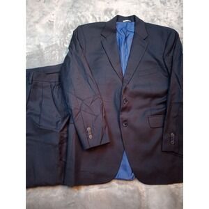 MTailor Custom Suit Mens Navy Blue 2pc Blazer Pants See Measurements Wool Career